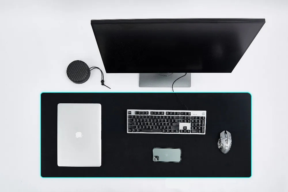 LED Light Mousepad RGB Keyboard Cover Desk-mat Colorful Surface Mouse Pad Waterproof Multi-size World Computer Gamer CS Dota