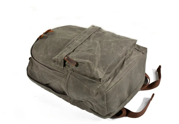 New Designer Waterproof oil wax Canvas Daypacks Unisex men Vintage Backpacks women Anti-thief Travel Rucksacks Retro School Bags