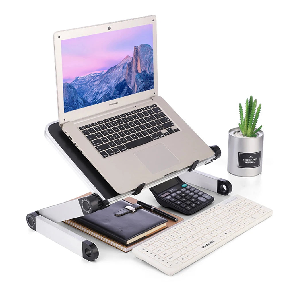 Adjustable Laptop Desk Stand, Portable, Aluminum Ergonomic Lap Desk - WinSupport Tech