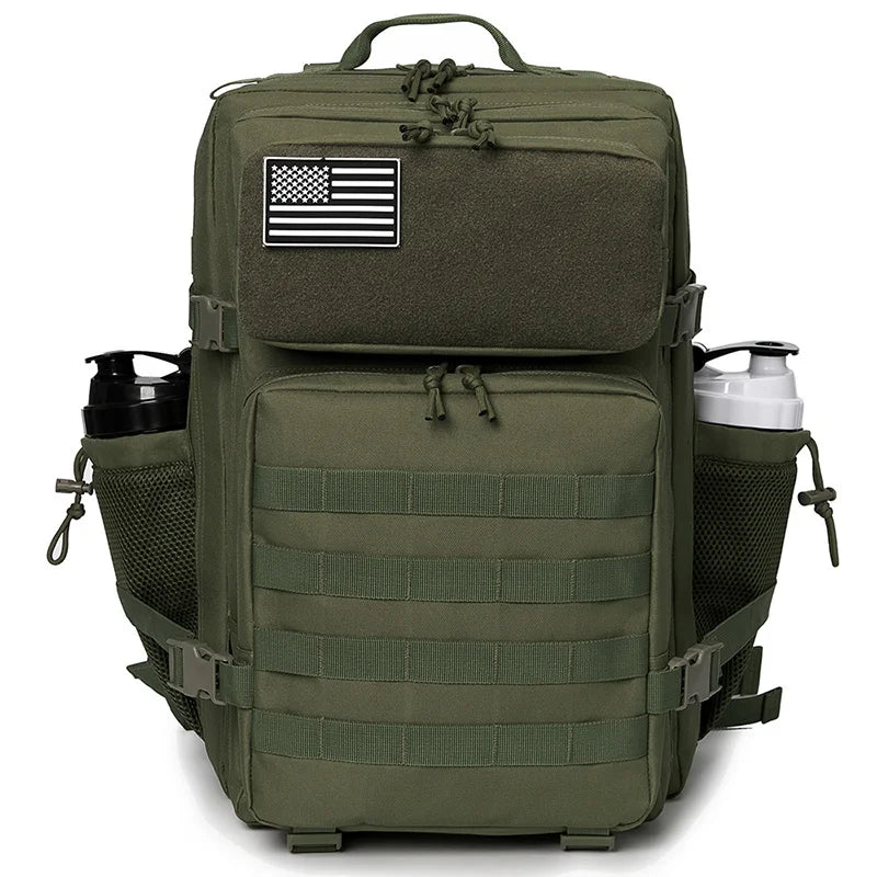 45L Tactical Backpack survival Bag Hunting MOLLE Backpack GYM For Men EDC Outdoor Hiking Rucksack Witch Bottle Holder