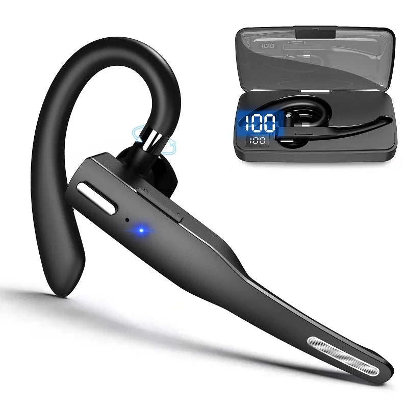 YYK525 Business Headset, Over Ear Earphones with Mic, Bluetooth5.1 Over Ear Headset, 180° RotatingHD Call Quality And Microphone