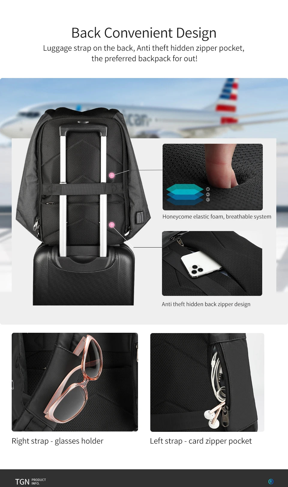 Tigernu Waterproof Anti Theft Female Mochila 15.6inch Laptop Backpack USB Backpacks Fashion Travel School Bag Backpack For Women
