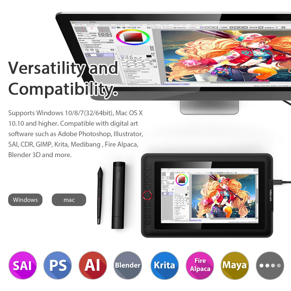 XPPen Artist 13.3 Pro V2 Graphics Tablet Drawing Monitor 13.3