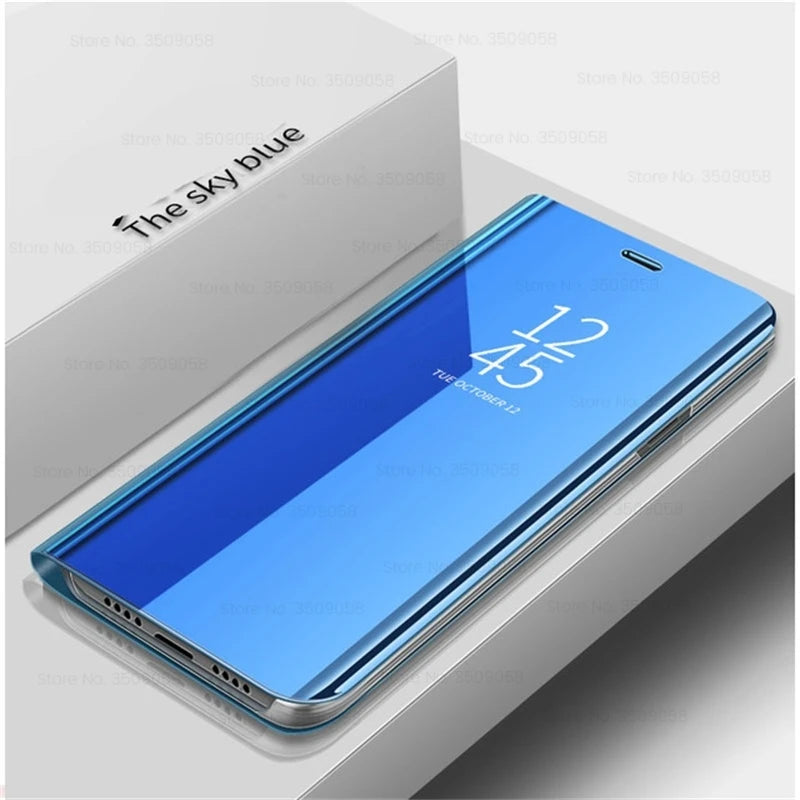 Smart View Mirror Leather Flip Case for Samsung Galaxy S26 Ultra Sumsung Samsang S 26 Plus S26Ultra S26+ 5G Magnetic Stand Coque