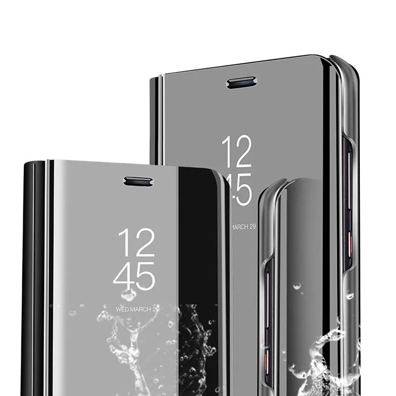 For Samsung Galaxy S24 Ultra 5G Case View Mirror Flip Stand Phone Case For Samsung S24 + Plus S 24 Ultra Shockproof Back Cover