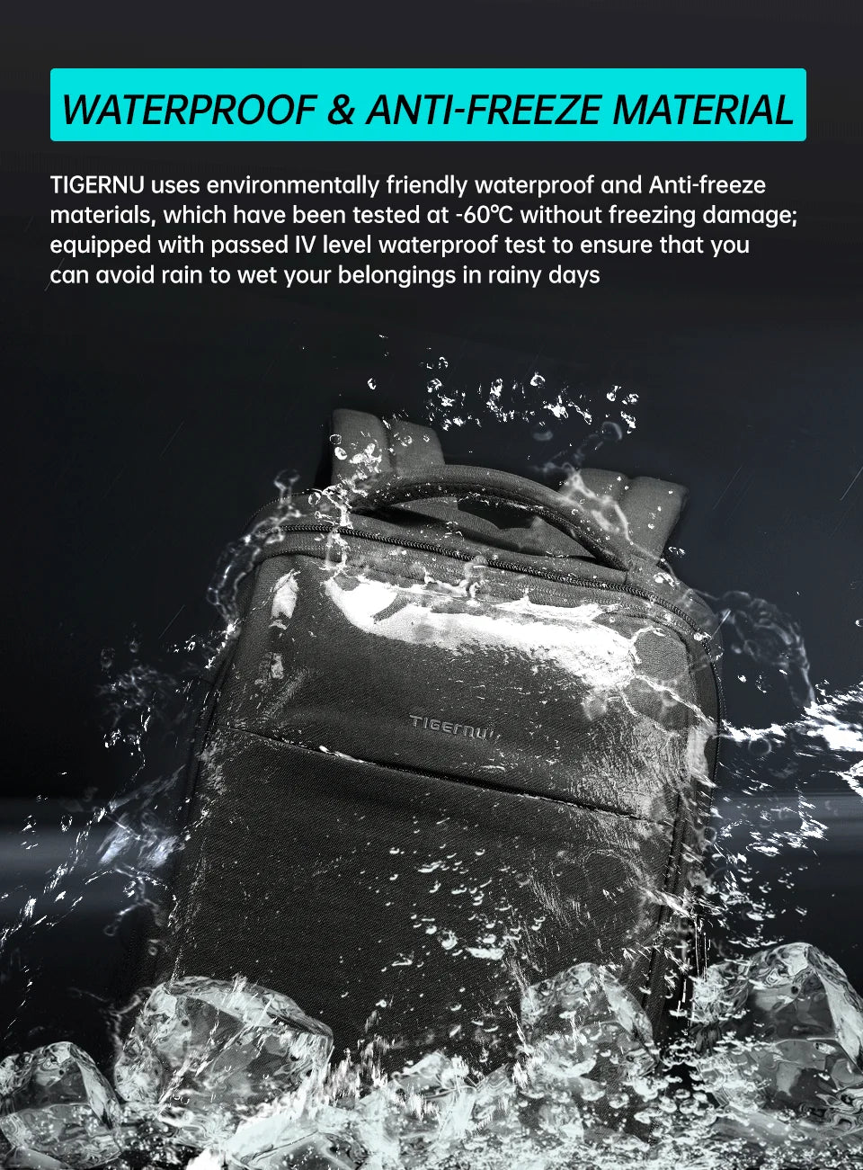 Tigernu Travel Backpacks For Men Anti Theft Backpack 14-15.6inch Laptop Male Backpack Casual Backpack For School Backpacks Male