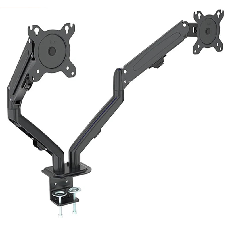 Hyvarwey G08-24 Dual Monitor Desktop Mount Bracket for 13 to 27-Inch LCD Screens Rotate & Tilt Adjust Two-Arm Desk Stand Support