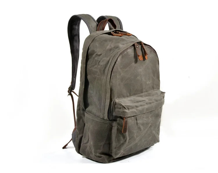 New Designer Waterproof oil wax Canvas Daypacks Unisex men Vintage Backpacks women Anti-thief Travel Rucksacks Retro School Bags