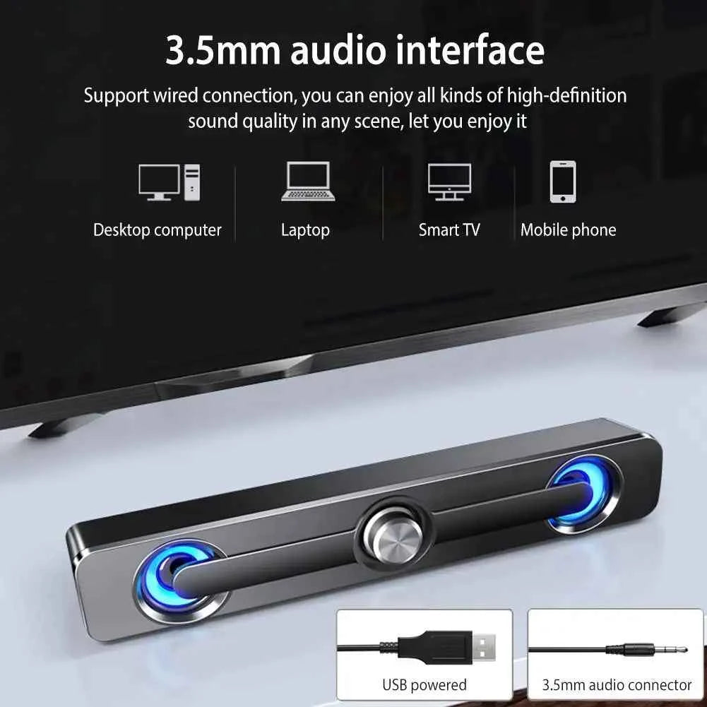 Salange SPKV111 Sound Bar (USB/AUX, 9D Stereo, 3W Output)
