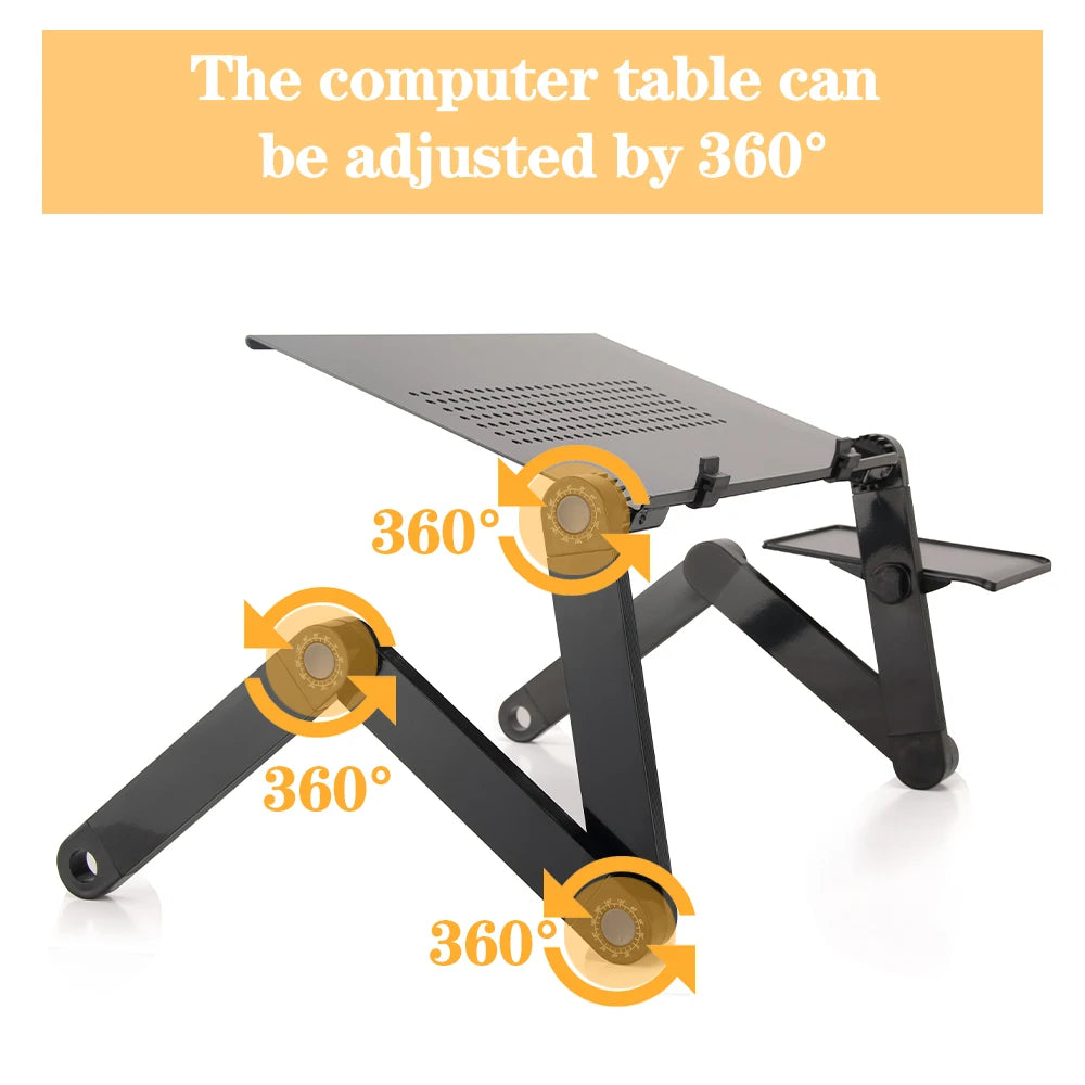 Adjustable Laptop Desk Stand, Portable, Aluminum Ergonomic Lap Desk - WinSupport Tech