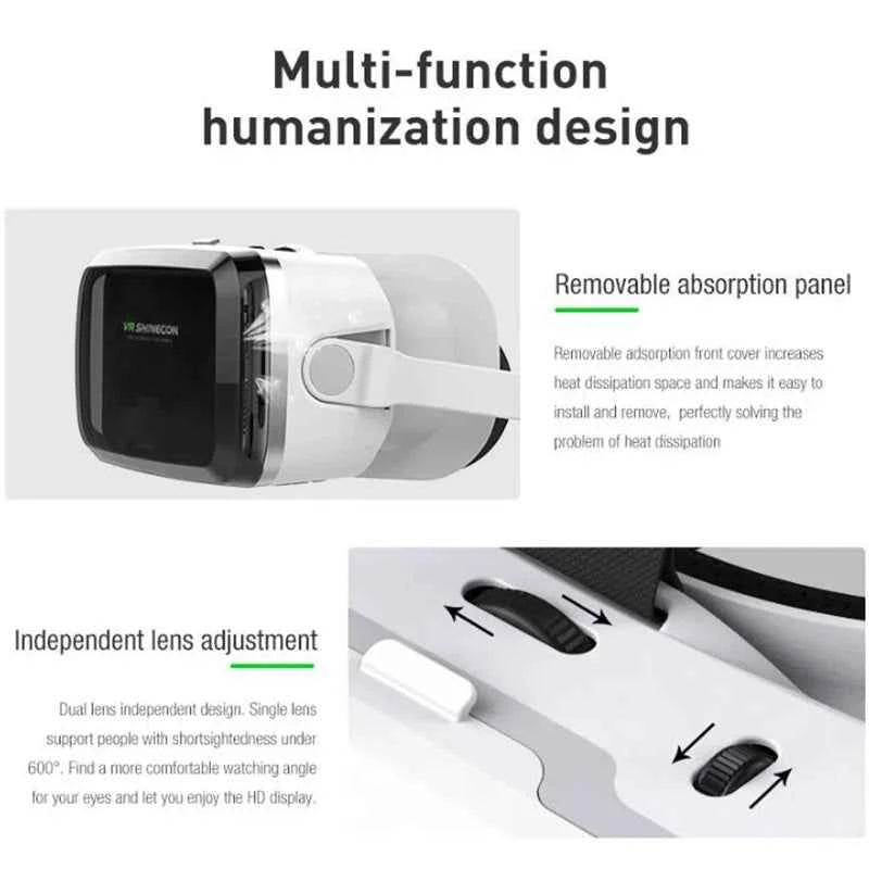 Wireless Virtual Reality Glasses IMAX Huge Screen 3D Glasses Google Cardboard Box VR Headset for 4.7-7.2
