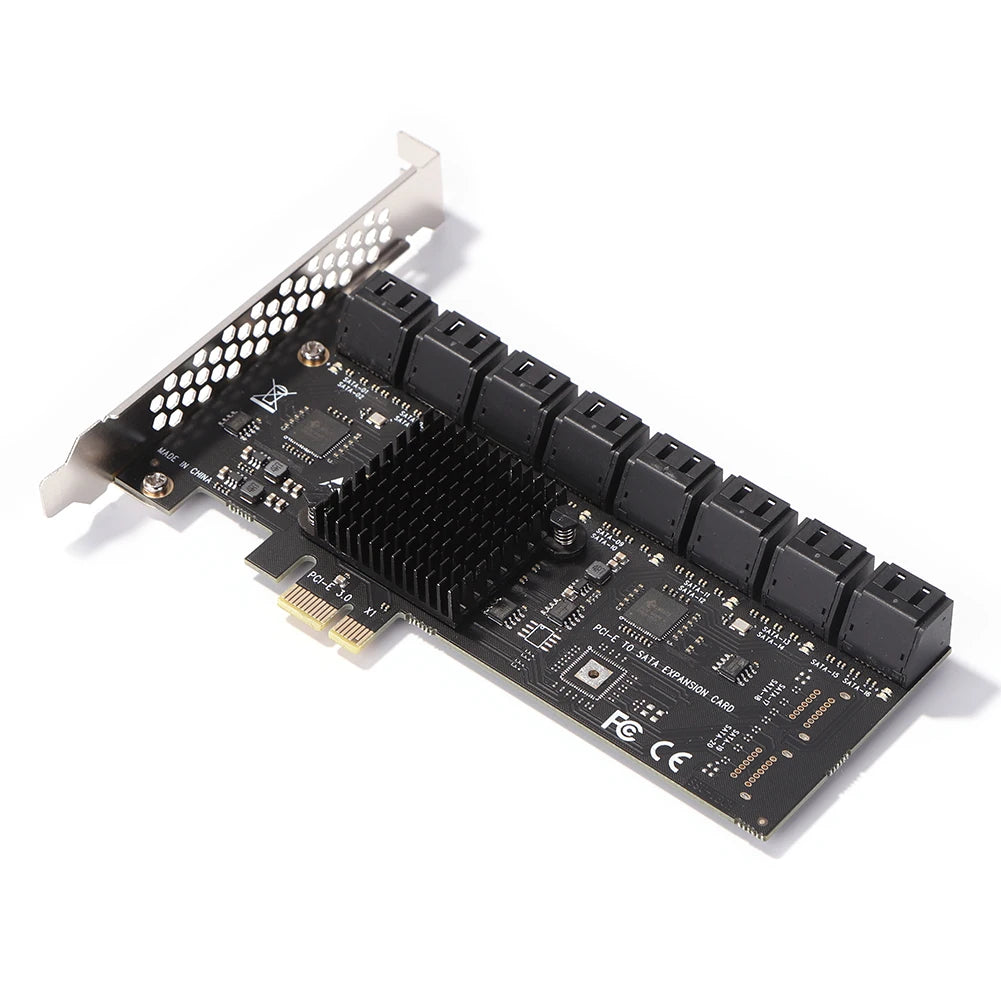 VODOOL SA3112J PCI-E to SATA 3.0 Expansion Card – 20-Port PCIe X1 Controller