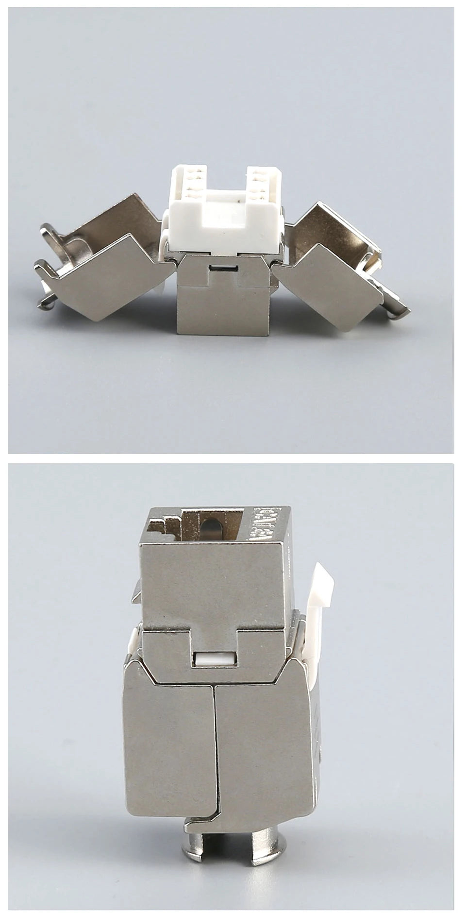 ONTi RJ45 CAT8 Tool-Less STP Shielded Keystone Jack Module,Self-Locking Cat7 CAT6A CAT6 CAT5E Zinc Alloy Network Coupler Adapter