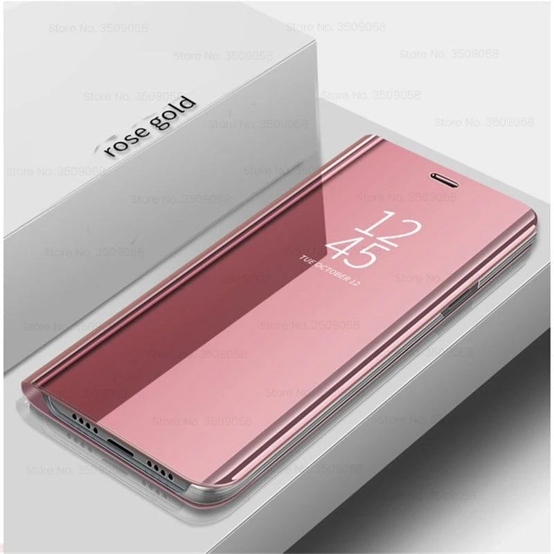 Smart View Mirror Leather Flip Case for Samsung Galaxy S26 Ultra Sumsung Samsang S 26 Plus S26Ultra S26+ 5G Magnetic Stand Coque