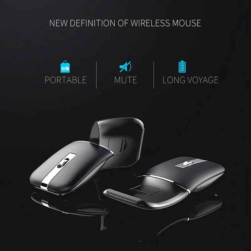 Ultra-thin Rotatable Wireless Mouse Rechargeable Bluetooth Silent Ergonomic Computer For Mac Tablet Macbook Laptop Gaming Office