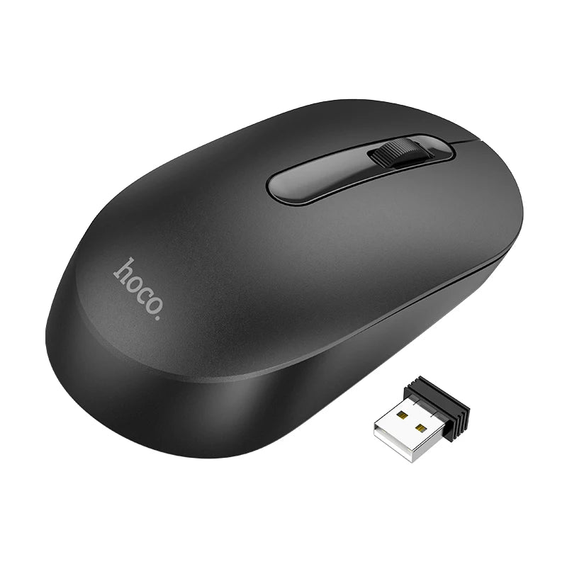Hoco Portable Wireless Mouse 1200 DPI Silent Mouse For PC Computer/Laptop 2.4GHz Noiseless USB Wireless ABS Mice For Home Office