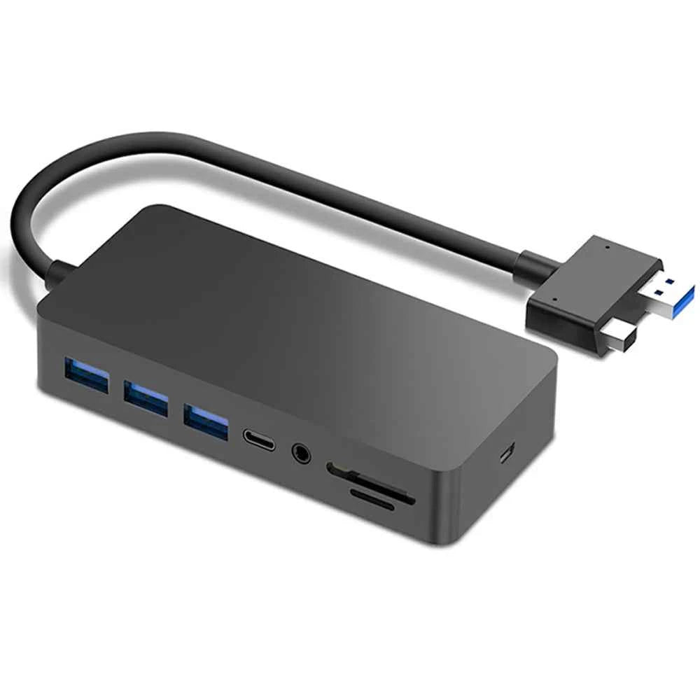 11 in 1 USB 3.0 Mini DP to 4K HD/DP/VGA 3.5 Audio Gigabit Ethernet SD/TF Card Reader Hub for Microsoft Surface Pro 4 5 6