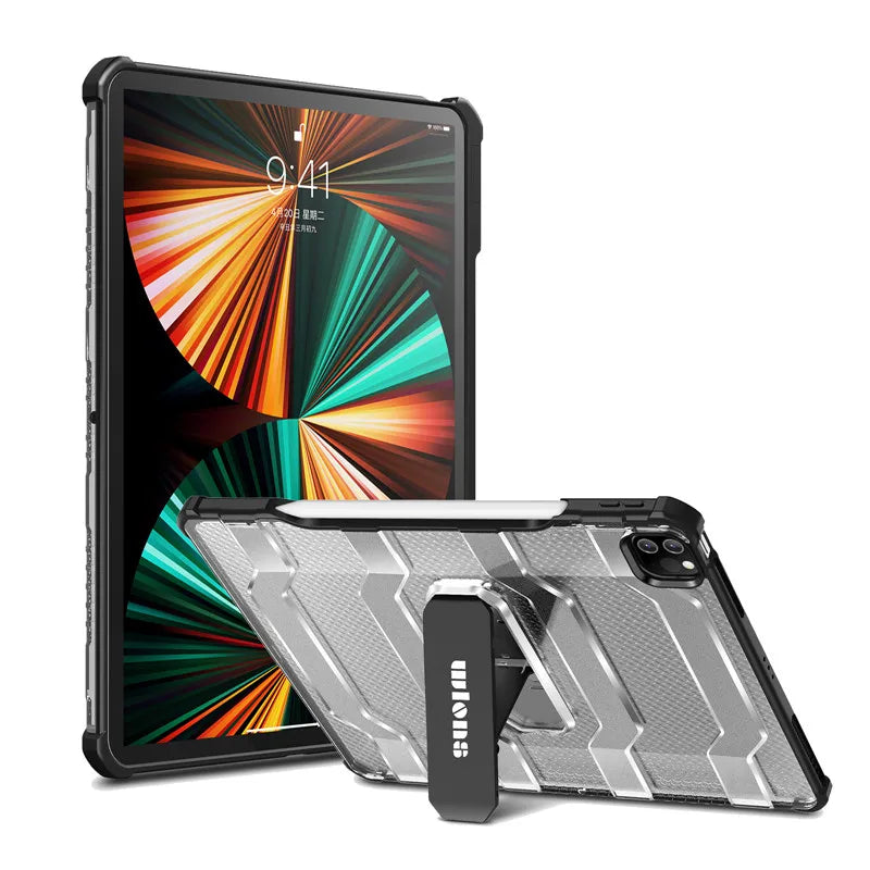 Military Shock Proof Rugged Kickstand Cover for Ipad Mini 6 2022 2024 Pro 11 12.9 13 Clear Case for Ipad 8/9/10th Gen Air4/5/6