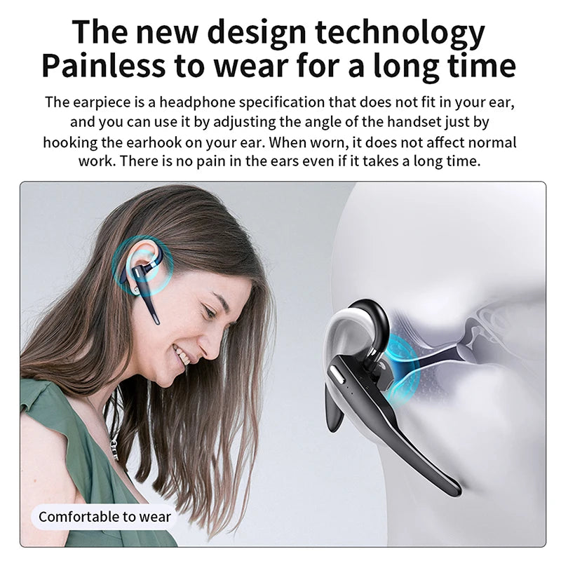 YYK525 Business Headset, Over Ear Earphones with Mic, Bluetooth5.1 Over Ear Headset, 180° RotatingHD Call Quality And Microphone