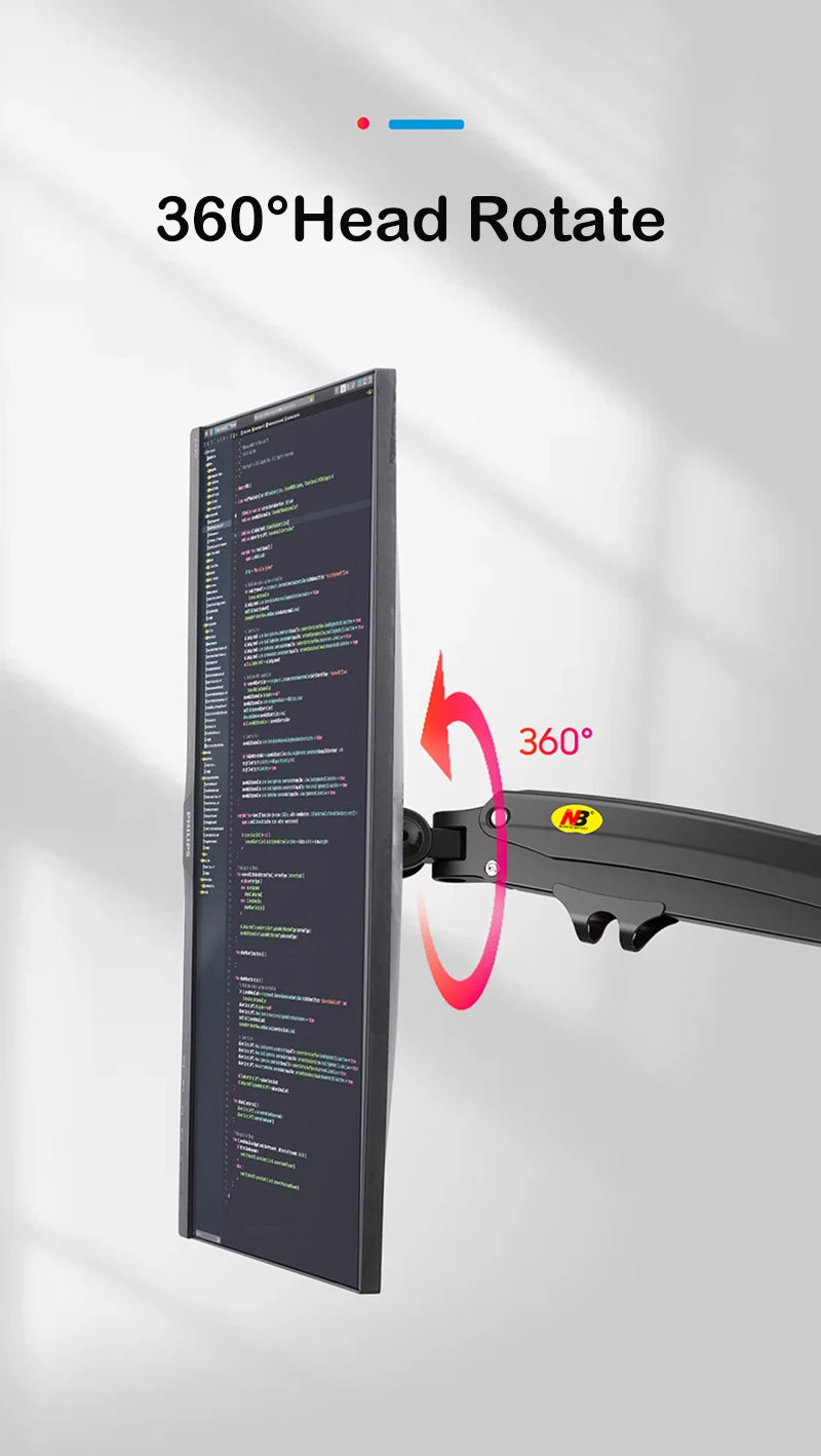 Desktop NB H180-FP Gas Spring Dual Arm for 17