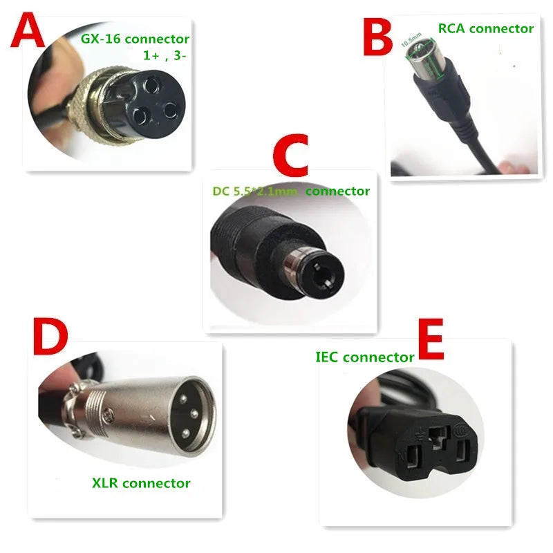 36V Li-ion Battery Charger 3A Output 42V3A Charger for 36V Lithium Battery High Quality Fast charger with Cooling fan