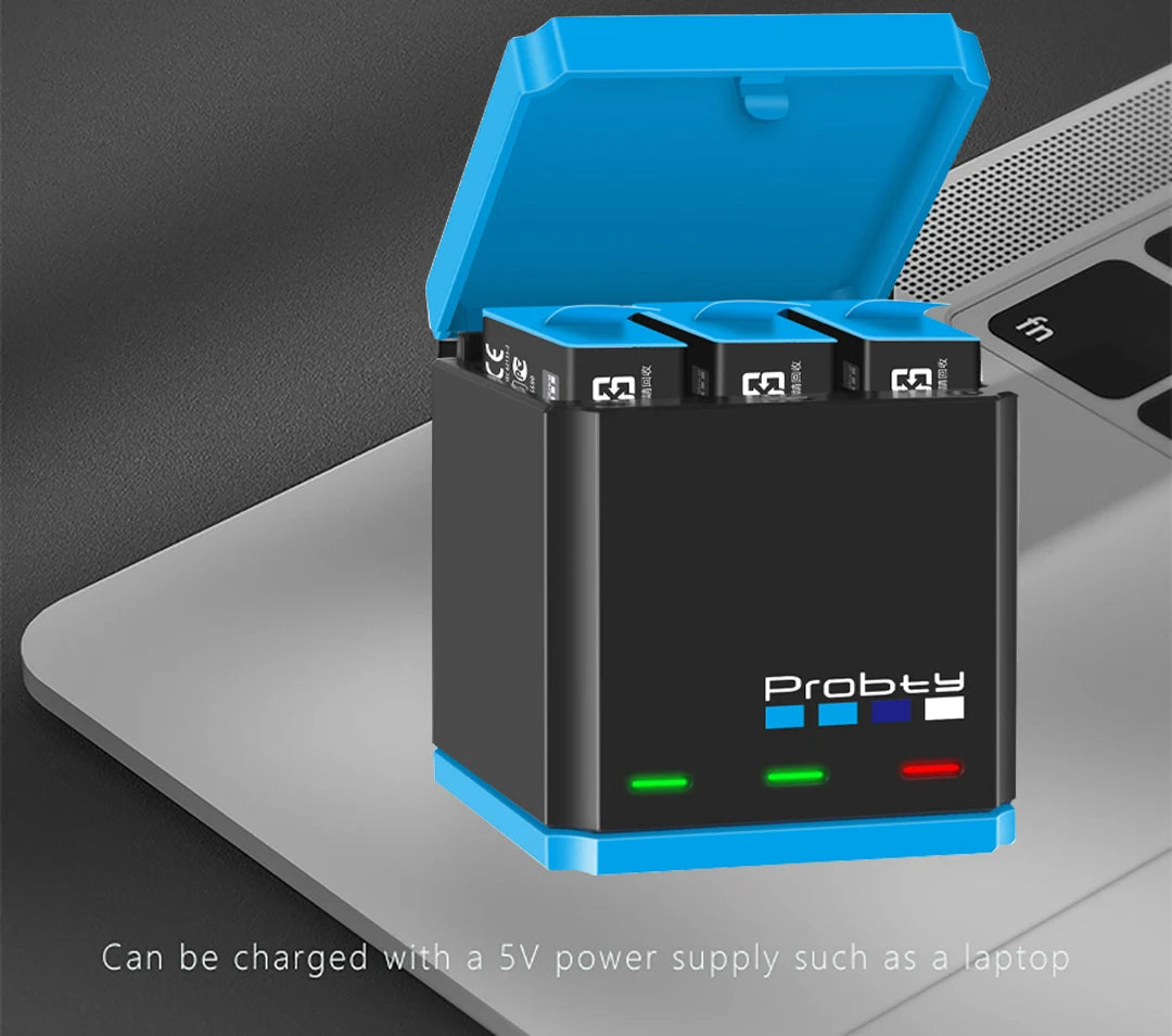 For GoPro 12 11 10 Charger, fast charging box, lithium ion battery storage box, for GoPro Hero 9 10 11 sports camera accessorie