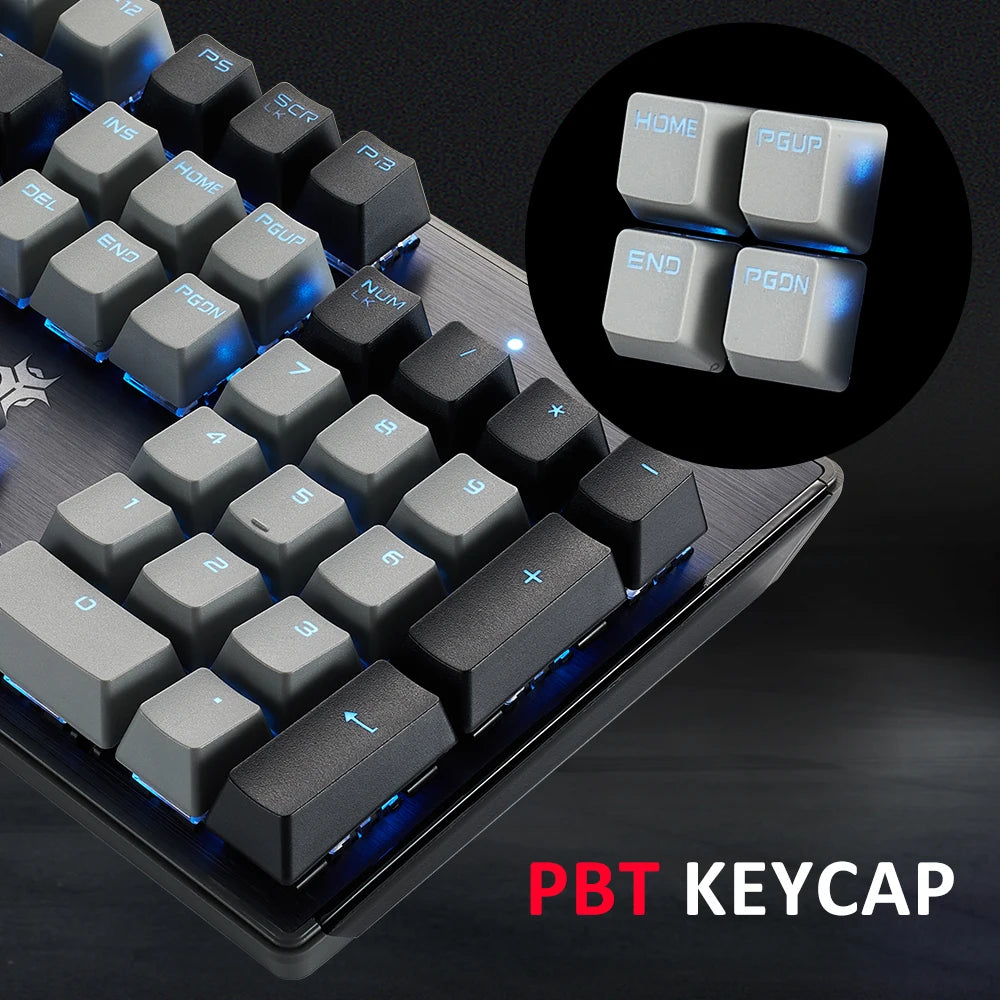 HEXGEARS GK715S Mechanical Keyboard 104key PBT Keycaps Kailh Red Switch Hot Swap White Backlight Gaming Keyboard And Job Typing