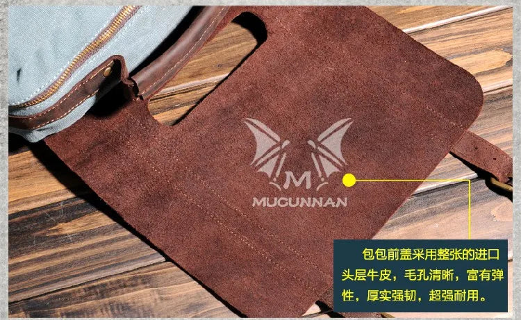 Fashion Male Backpack Leather military Canvas backpack Men backpack women school backpack school bag bagpack rucksack mochila