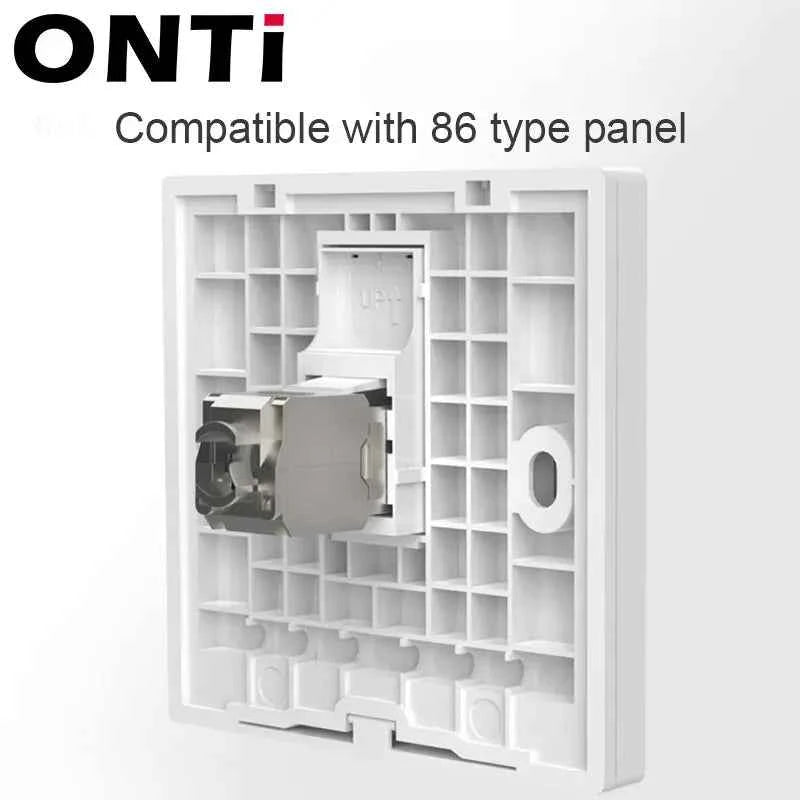 ONTi RJ45 CAT8 Tool-Less STP Shielded Keystone Jack Module,Self-Locking Cat7 CAT6A CAT6 CAT5E Zinc Alloy Network Coupler Adapter