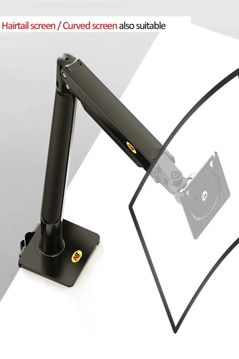 NB G40 22-40 inch Monitor Screen Desktop Mount Gas Spring Arm Computer Holder 360 Rotate 3-15kgs with USB 3.0 Port Clamp Grommet