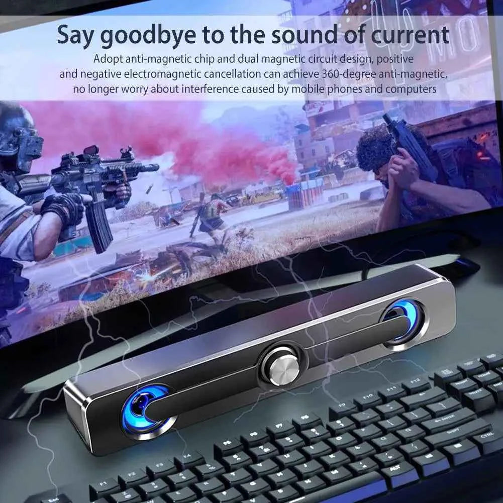 Salange SPKV111 Sound Bar (USB/AUX, 9D Stereo, 3W Output)