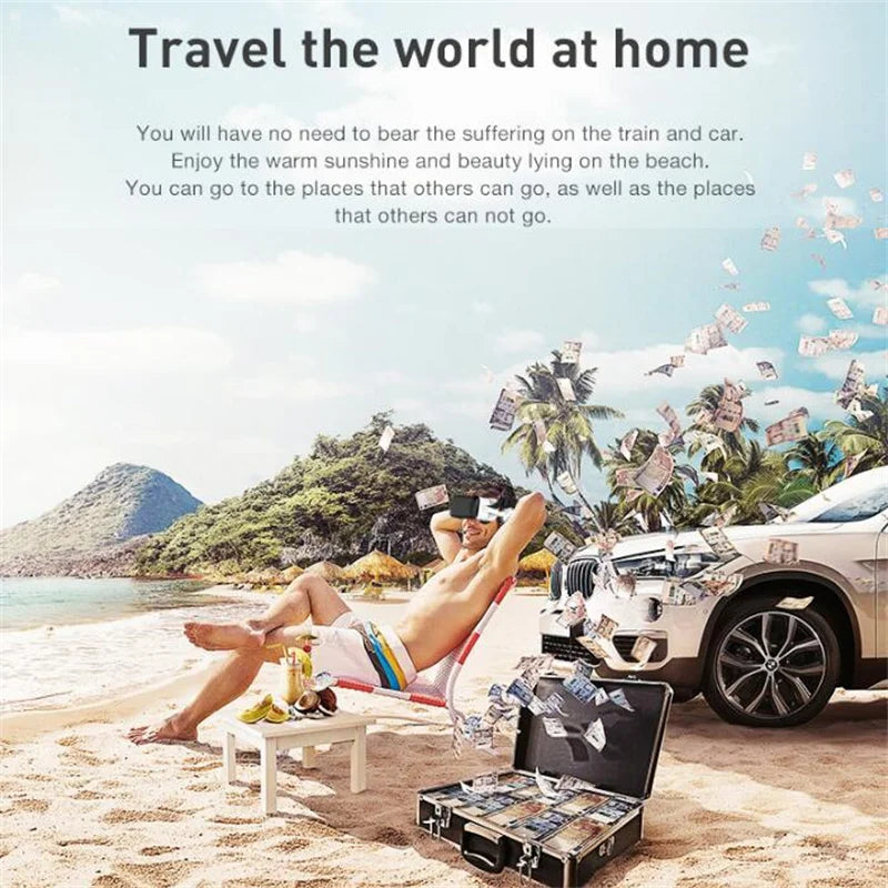 Wireless Virtual Reality Glasses IMAX Huge Screen 3D Glasses Google Cardboard Box VR Headset for 4.7-7.2