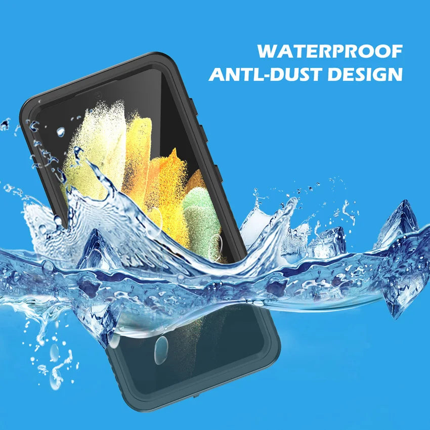 IP68 Waterproof Diving Swim OutdoorSport TPU Armor Cover Case For Samsung Galaxy S22 Ultra Plus S21 S20 Note 20 Ultra Note 10