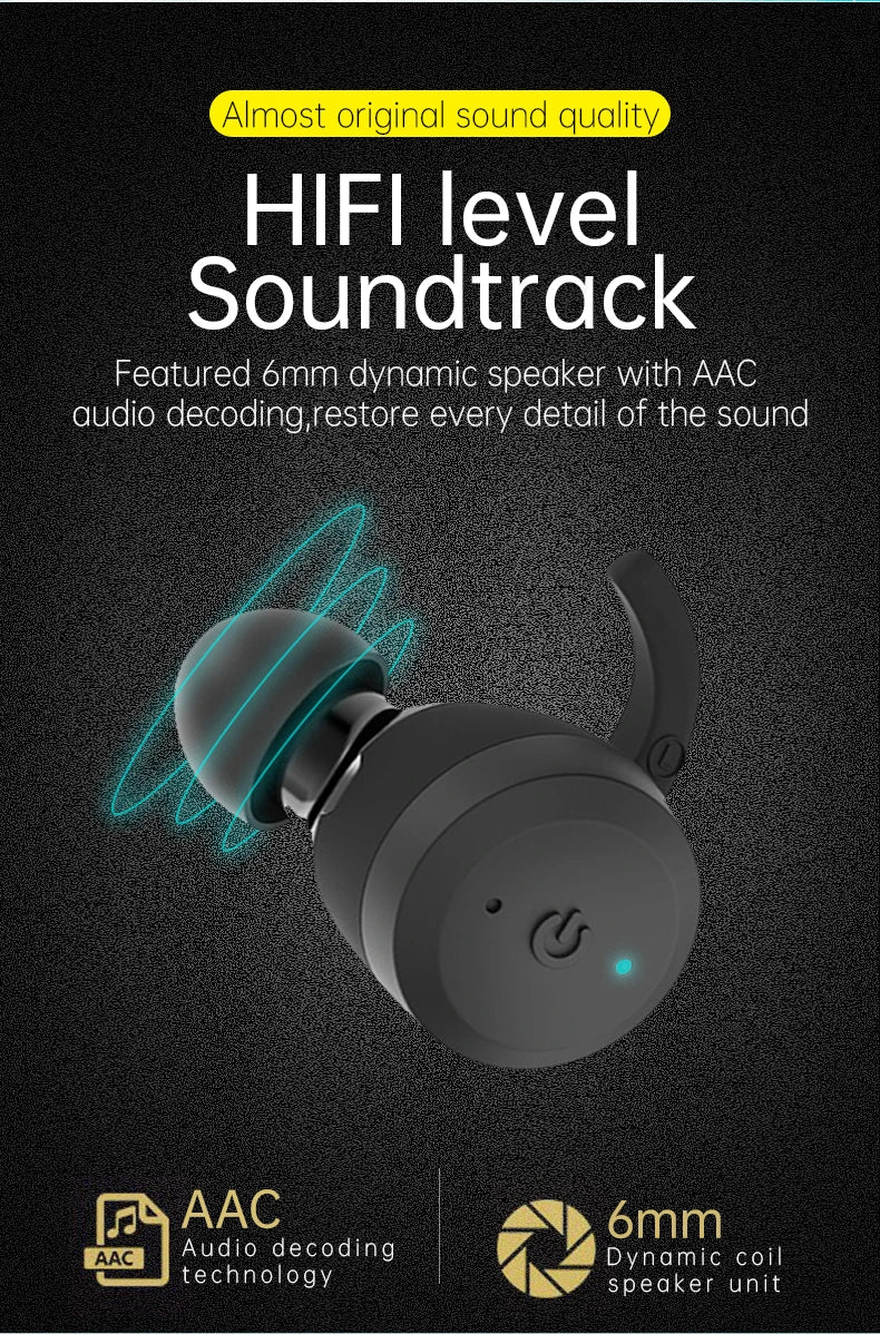 20 Hours Play time Swimming Waterproof Bluetooth Earphone Dual Wear Style Sport Wireless Headset TWS Ipx7 Earbuds Stereo