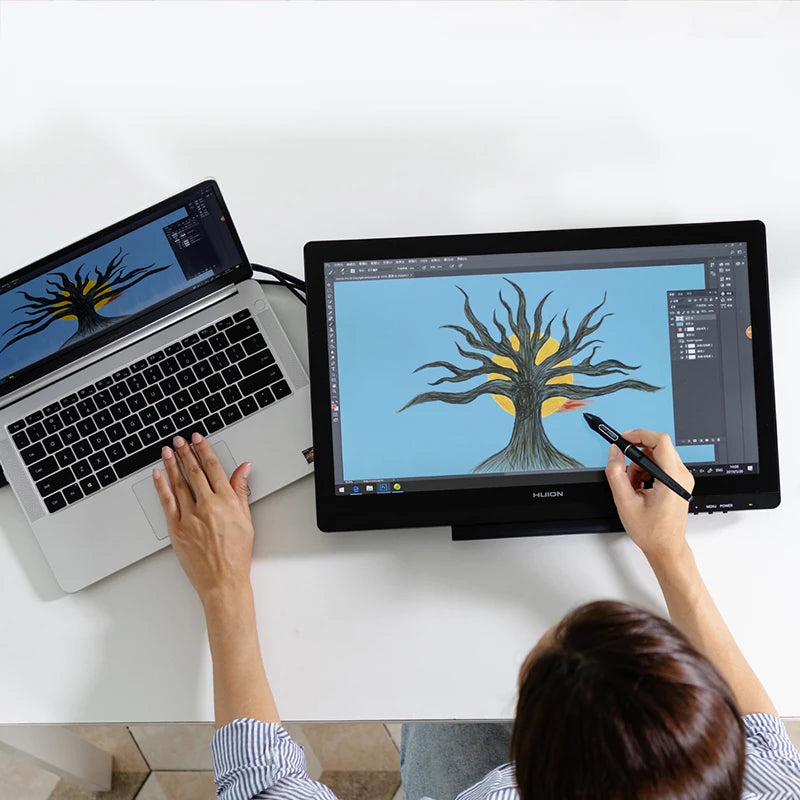 HUION Kamvas 20 19.5 inch Battery-free Graphics Tablet Monitor IPS With AG Glass 120%sRGB Pen Tablet Monitor