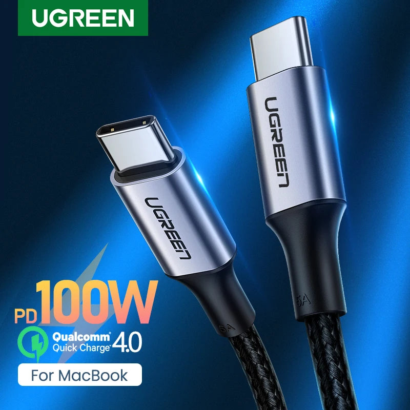 USB C to USB C Cable, PD100W, USB Type C Charging Cable for MacBook Pro iPad Pro 2020 Samsung Quick Charger USB - WinSupport Tech