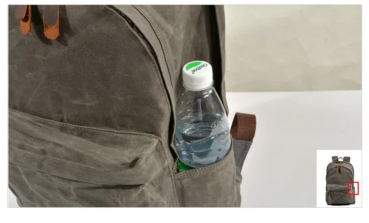 New Designer Waterproof oil wax Canvas Daypacks Unisex men Vintage Backpacks women Anti-thief Travel Rucksacks Retro School Bags