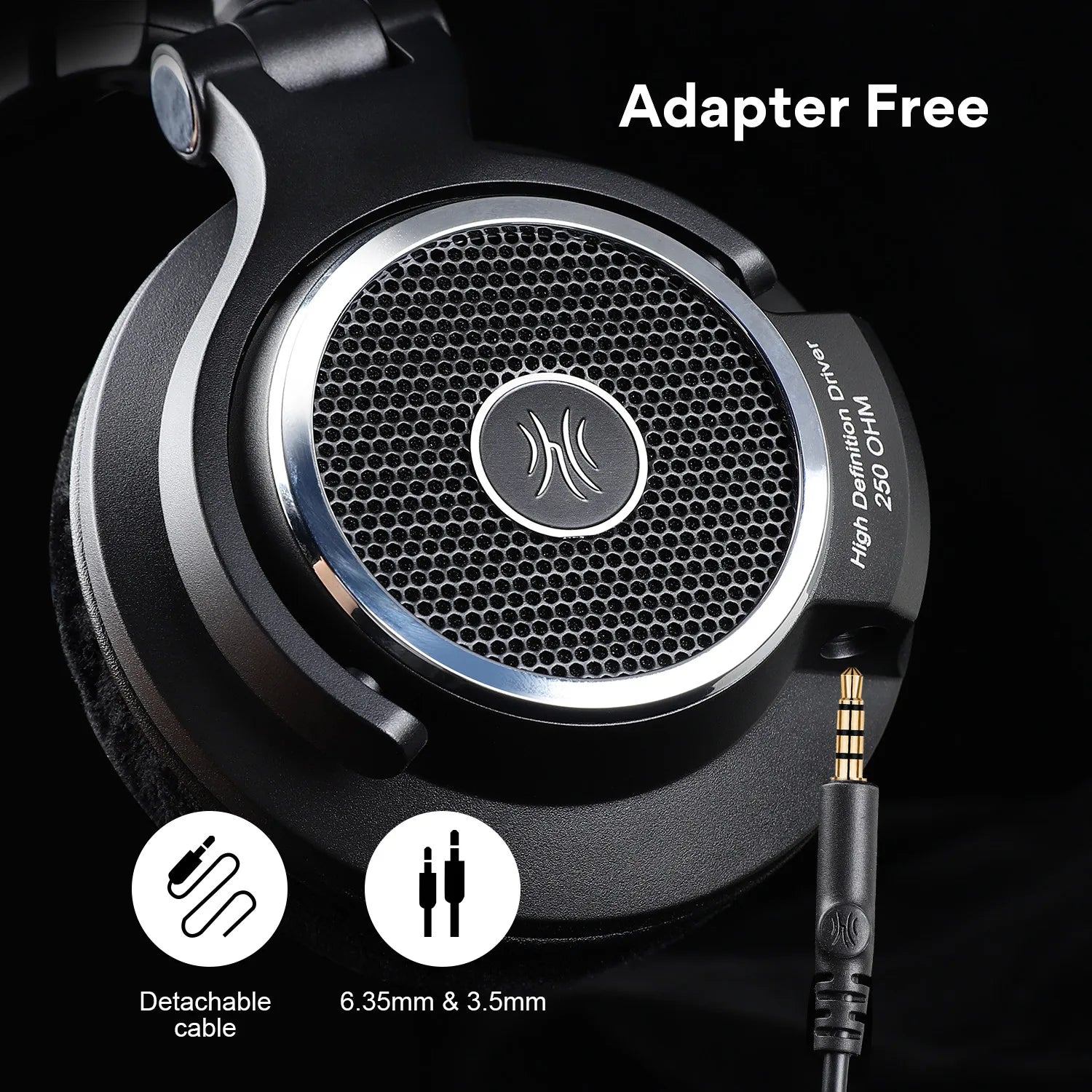 Oneodio Monitor 80 Open Back Headphones Wired Over Ear 250Ω Audiophile HiFi Headphones Hi-Res Audio Professional Studio Headset