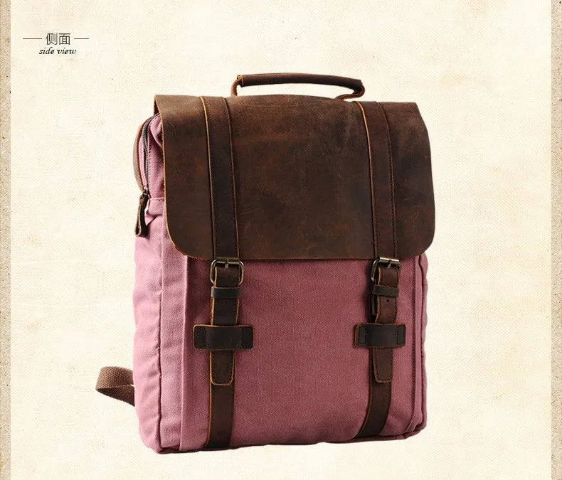 Fashion Male Backpack Leather military Canvas backpack Men backpack women school backpack school bag bagpack rucksack mochila