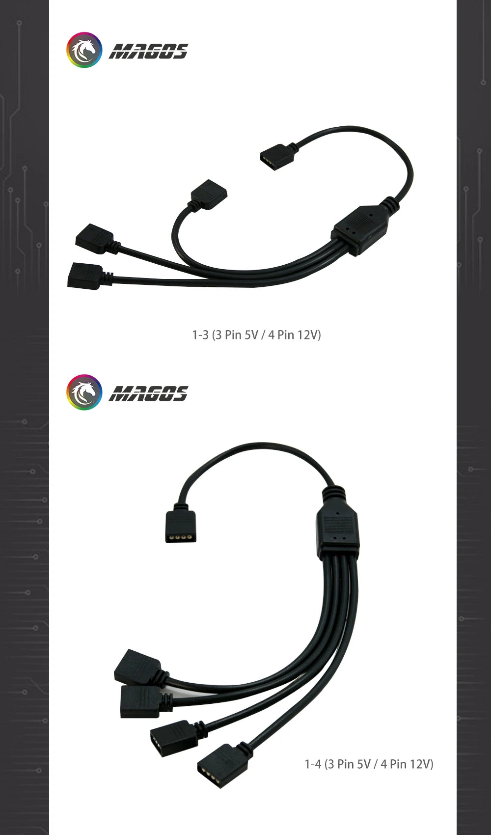SYNC Motherboard Cable RGB Splitter 12V 4Pin 5V 3Pin Header Addressable RGB Hub Transfer Extension Cable For ASUS GIGABYTE MSI