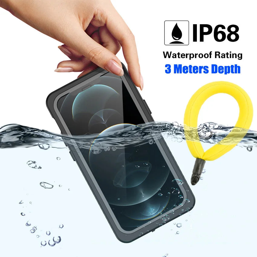 IP68 Waterproof Diving Swim OutdoorSport TPU Armor Cover Case For Samsung Galaxy S22 Ultra Plus S21 S20 Note 20 Ultra Note 10