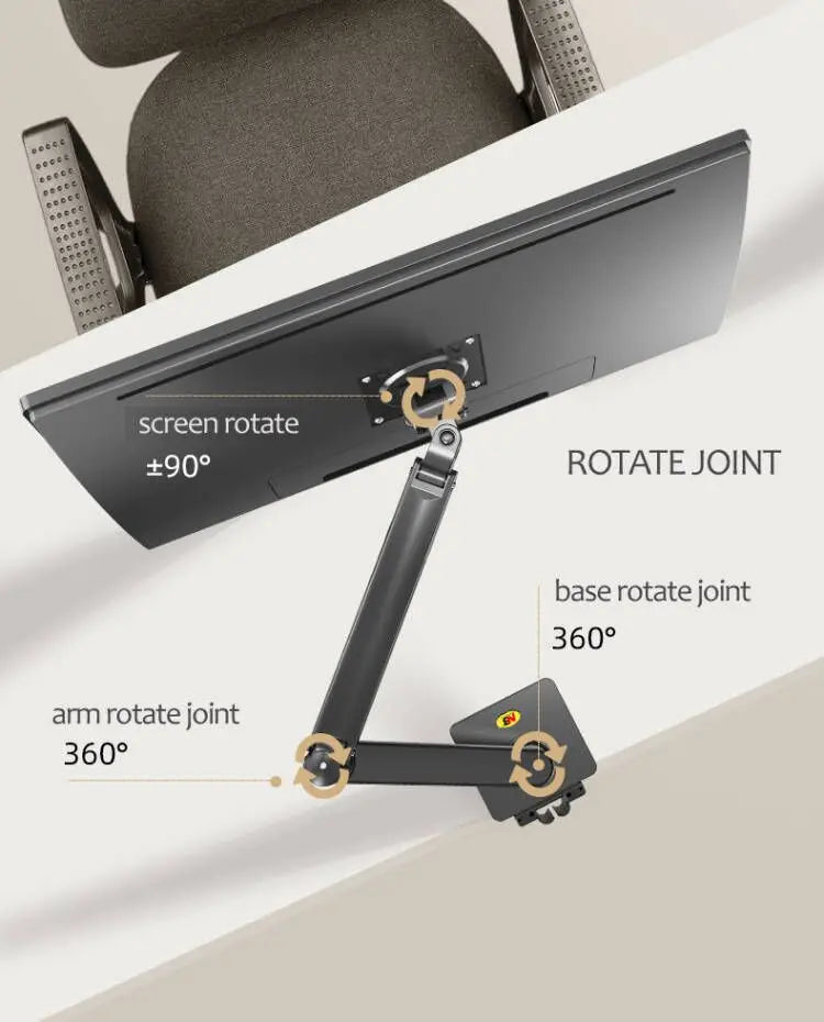 NB G40 22-40 inch Monitor Screen Desktop Mount Gas Spring Arm Computer Holder 360 Rotate 3-15kgs with USB 3.0 Port Clamp Grommet