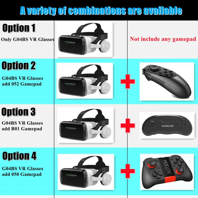 Wireless Virtual Reality Glasses IMAX Huge Screen 3D Glasses Google Cardboard Box VR Headset for 4.7-7.2