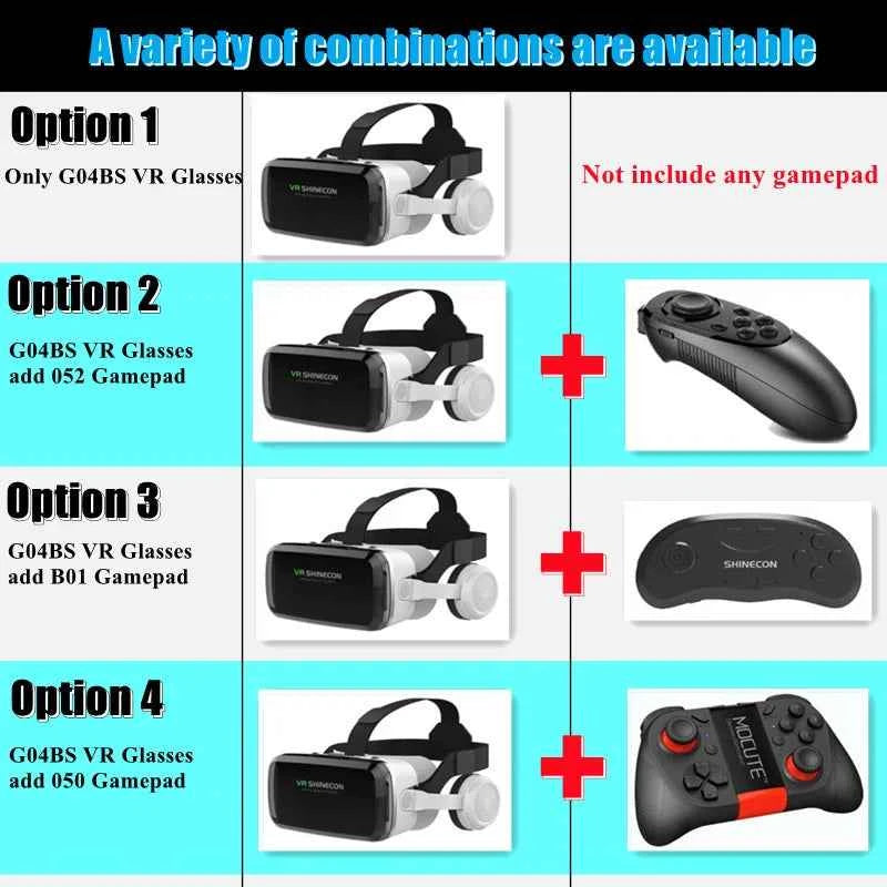 Wireless Virtual Reality Glasses IMAX Huge Screen 3D Glasses Google Cardboard Box VR Headset for 4.7-7.2