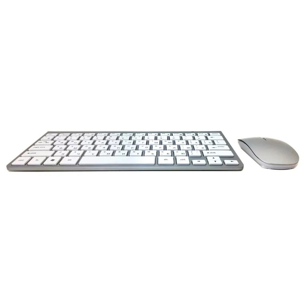 Russian Keyboard Ultra-Thin Wireless Keyboard Mouse Combo 2.4G Wireless Mouse for Apple Keyboard Style Mac Win XP/7/8/10 Tv Box
