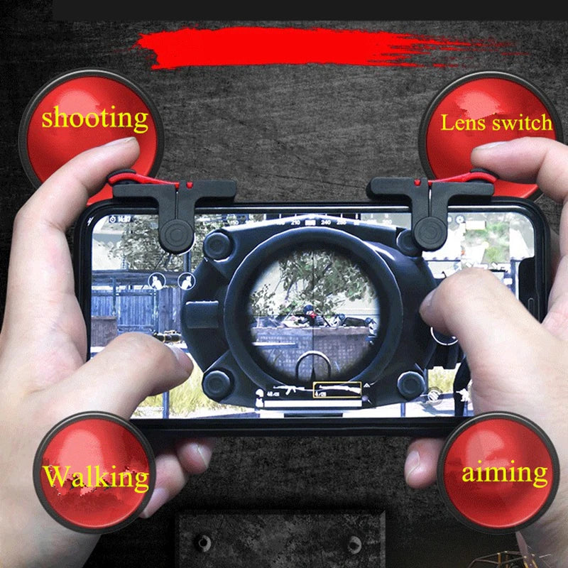 For Phone L1R1 Grip with Joystick / Trigger L1r1 Fire Buttons For iPhone 8 Android IOS Mobile Gamepad For Pubg Controller Holder