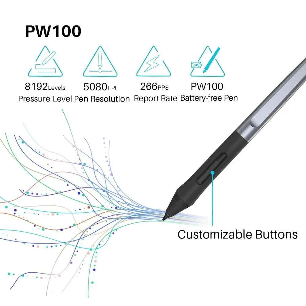 Huion HS64 Graphics Tablet 6x4 Inch Ultrathin Tablet for Beginner Drawing 4 Customized Press Keys, Android Phone Easy Connection