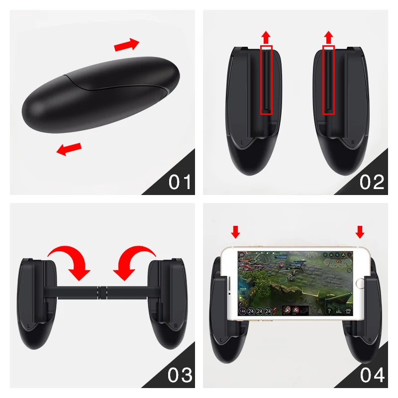 For Phone L1R1 Grip with Joystick / Trigger L1r1 Fire Buttons For iPhone 8 Android IOS Mobile Gamepad For Pubg Controller Holder