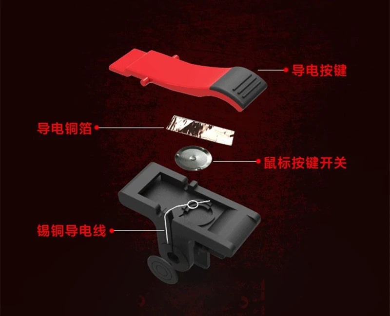 For Phone L1R1 Grip with Joystick / Trigger L1r1 Fire Buttons For iPhone 8 Android IOS Mobile Gamepad For Pubg Controller Holder