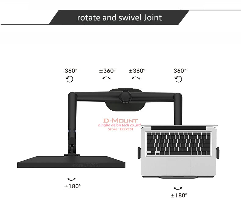 OL-3L Aluminum Silver Ergonomics 10'-17' Desk Laptop Stand 32' Monitor Desktop Bracket Computer Mount Full Motion Column Bar